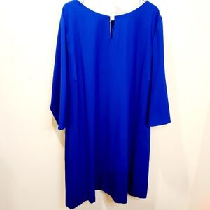 Tahari Women's Royal Blue Formal Midi Dress Plus Size 22W